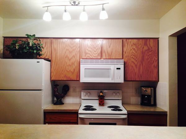 kitchen at Hilby Station Apartments