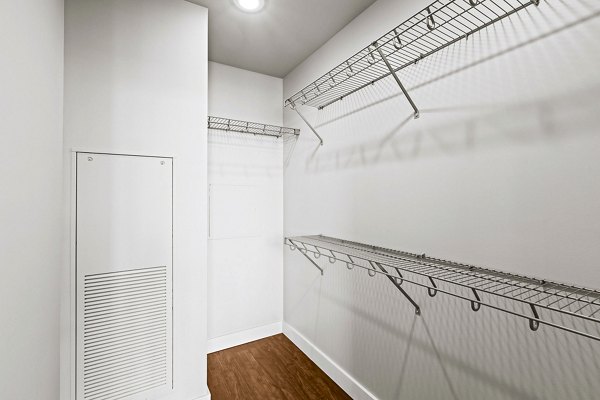 bedroom closet at Via 6 Apartments