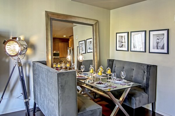 dining room at Via6 Apartments