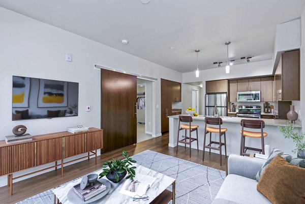 kitchen at Allez Apartments