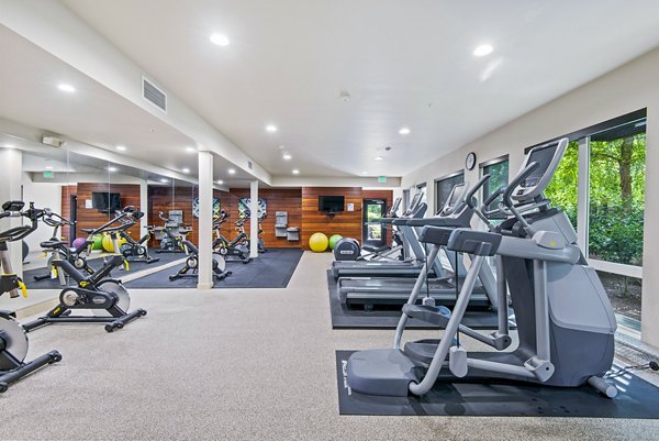 Modern fitness center with state-of-the-art equipment at Allez Apartments
