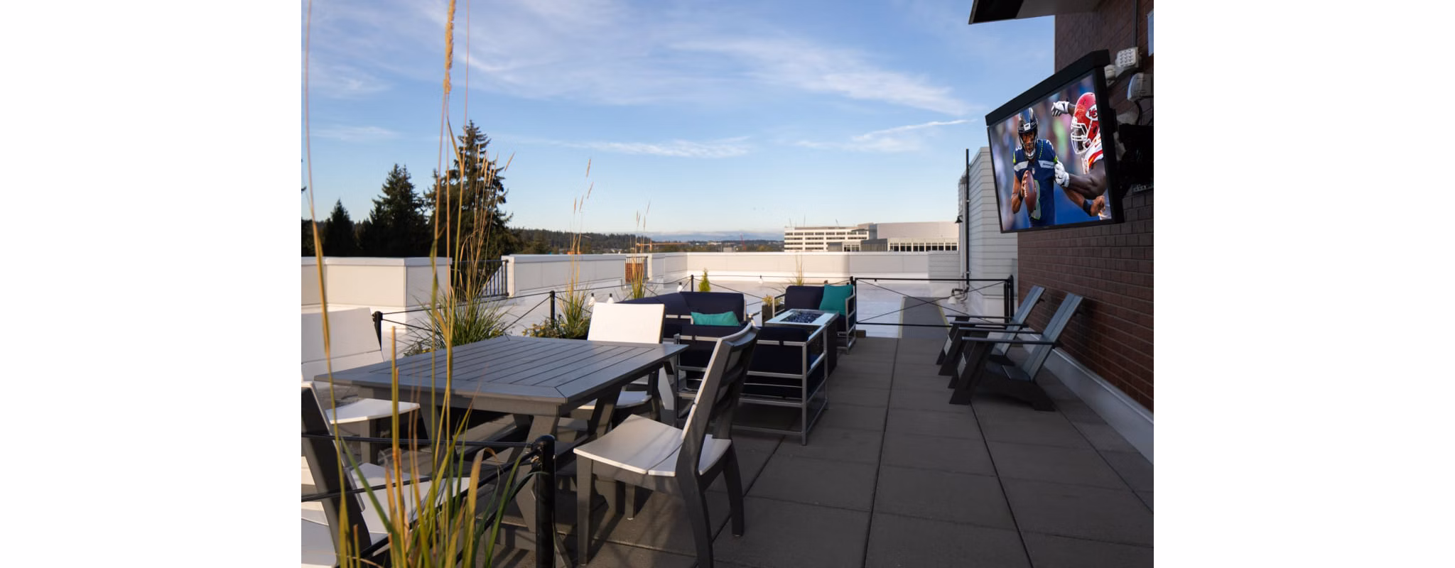 rooftop deck at Park Metro Apartments