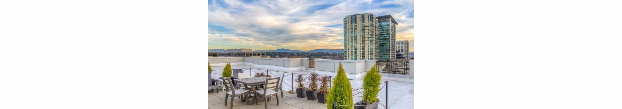 rooftop deck at Park Metro Apartments