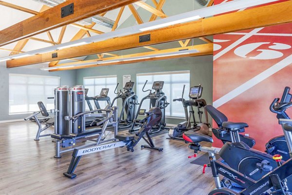 State-of-the-art fitness center at Avana One Zero Nine Apartments with modern equipment