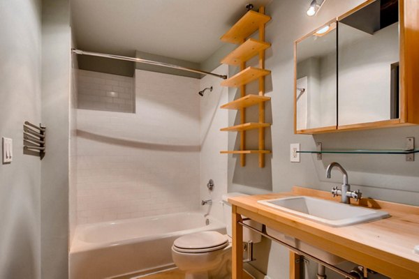 bathroom at Albers Mill Lofts Apartments