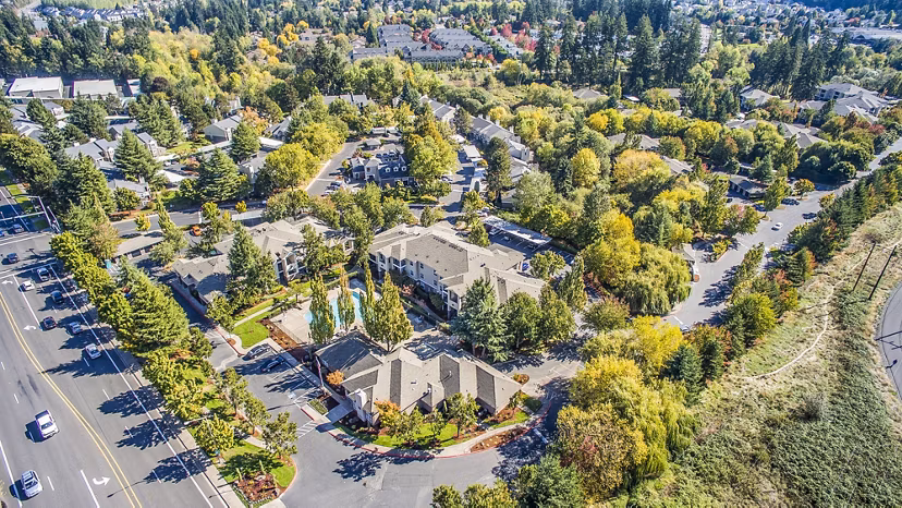 Seven West at the Trails: Contemporary apartment building in vibrant neighborhood
