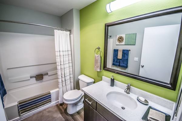 bathroom at Seven West at the Trails Apartments