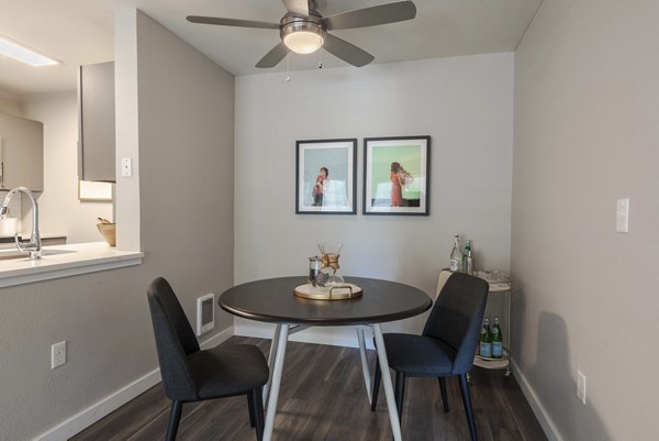 dining room at Seven West at the Trails Apartments