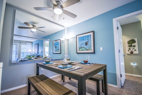 dining room at Seven West at the Trails Apartments