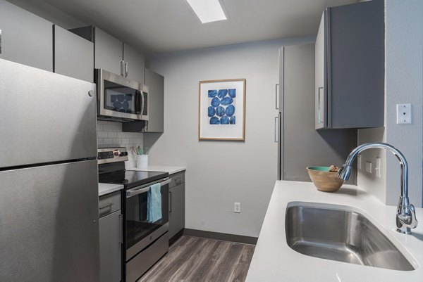 kitchen at Seven West at the Trails Apartments