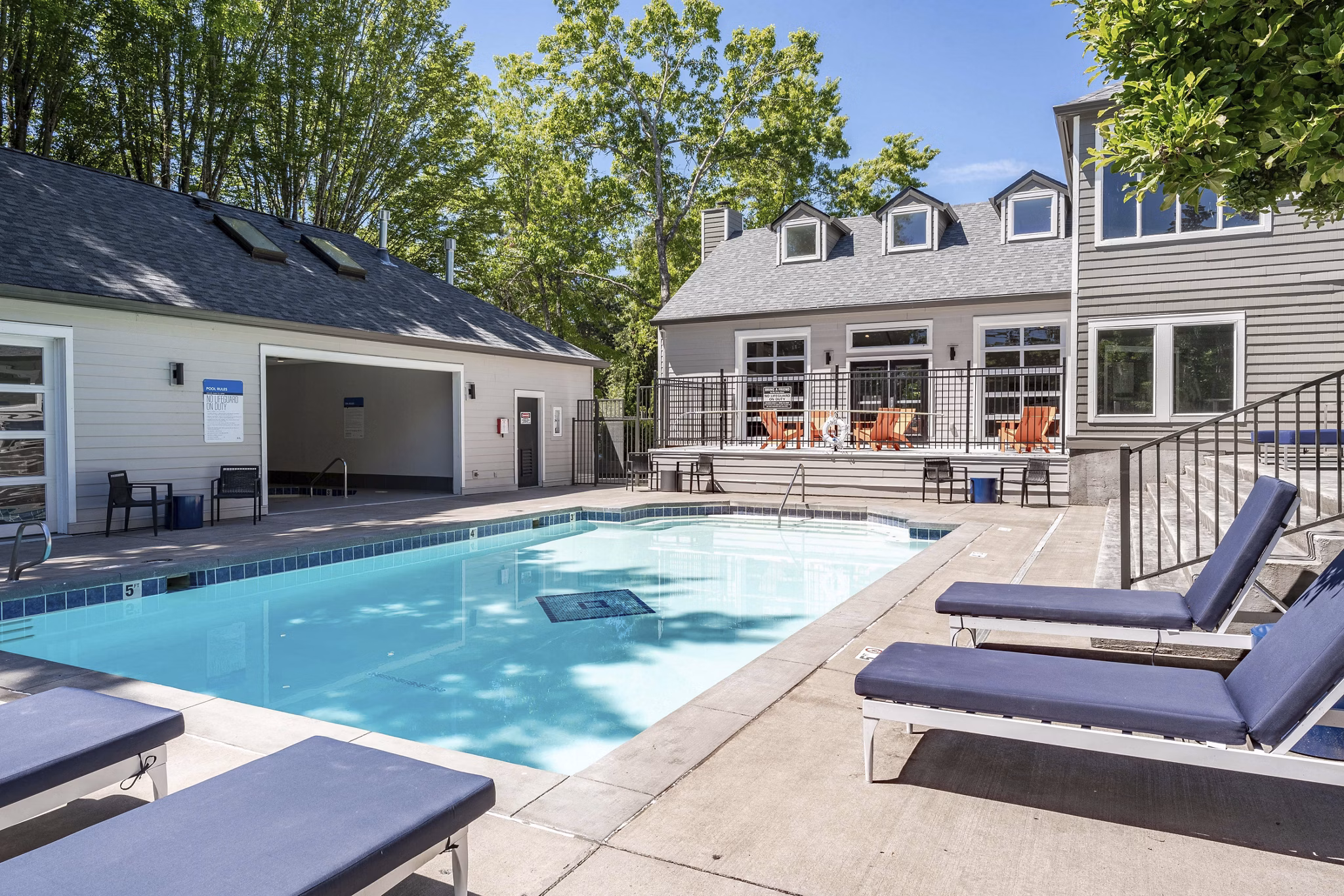 pool at Seven West at the Trails Apartments