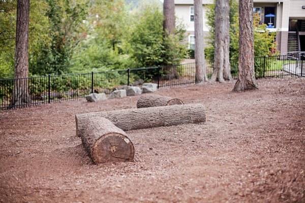 Dog park with agility equipment at Seven West at the Trails Apartments