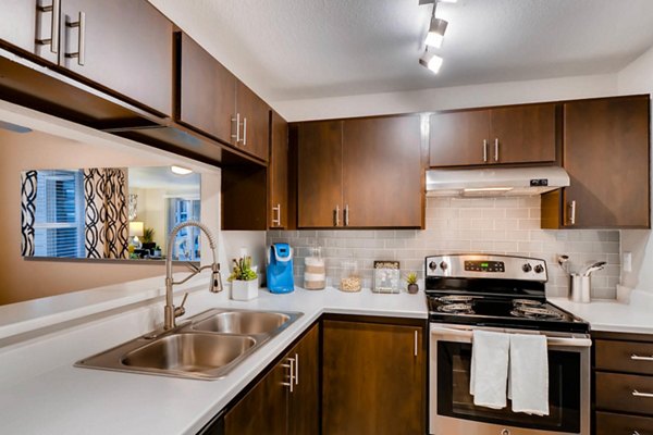 kitchen at Rivercrest Meadows Apartments   