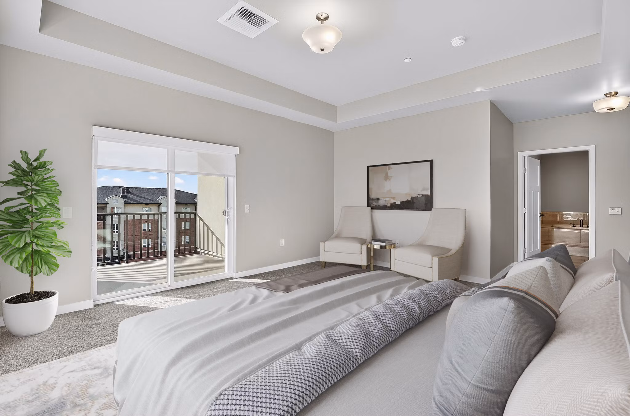 bedroom at The Felix Apartments