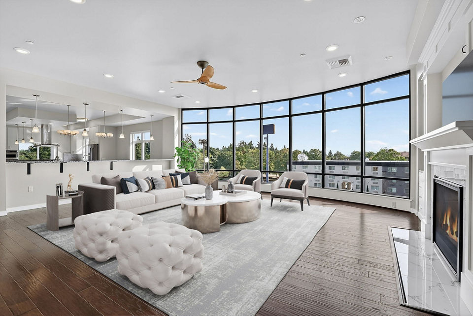 living room at The Felix Apartments