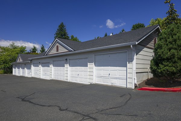Spacious parking garage at Highland Hills Apartments with secure access and ample lighting