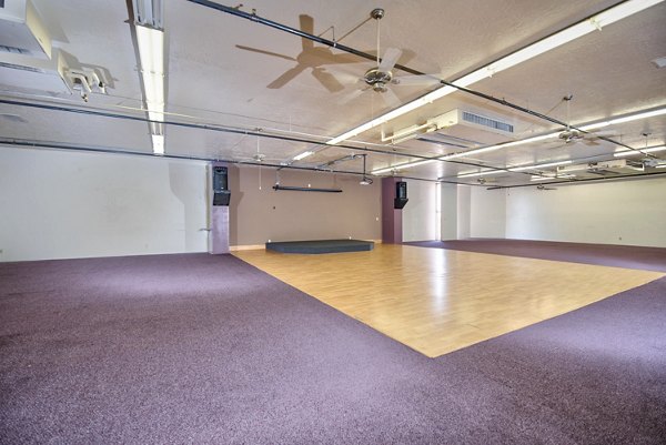 Modern fitness center with state-of-the-art equipment at Desert Creek Apartments