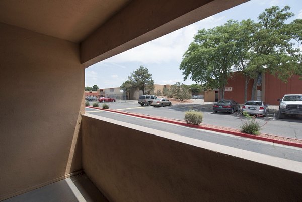 Desert Creek Apartments: Scenic balcony with mountain views at luxury residence
