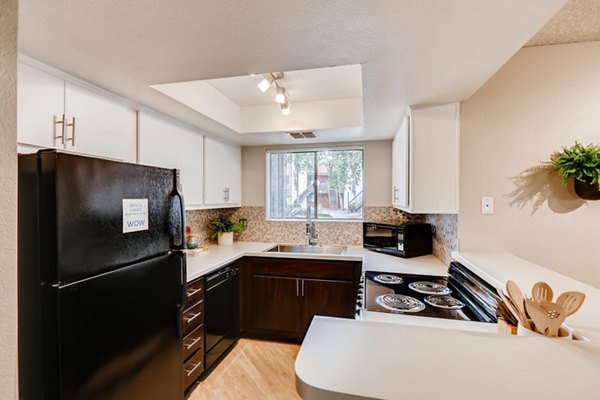 kitchen at Genoa Lakes Apartments