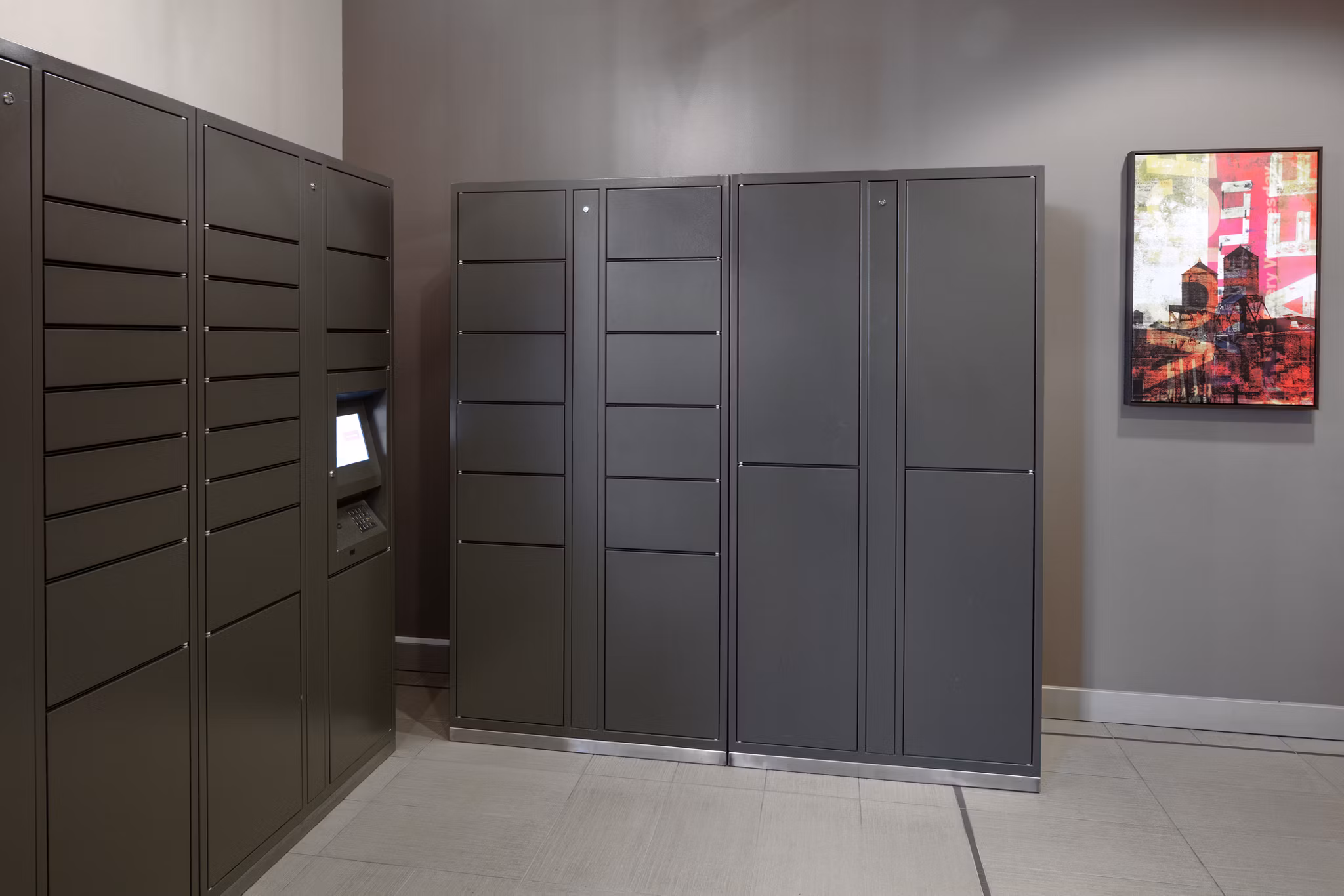 mail room at Enso Apartments