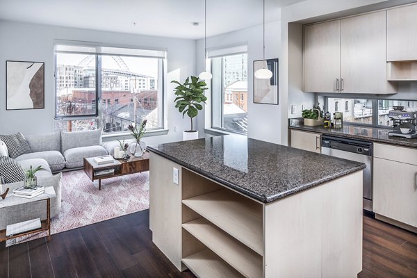 kitchen at Enso Apartments