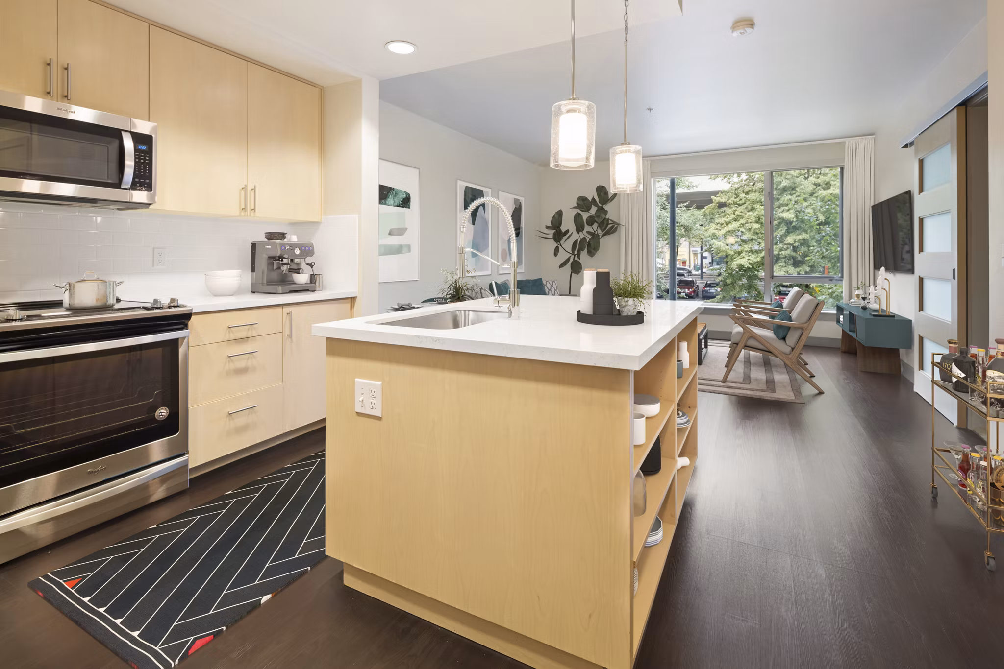 kitchen at Enso Apartments