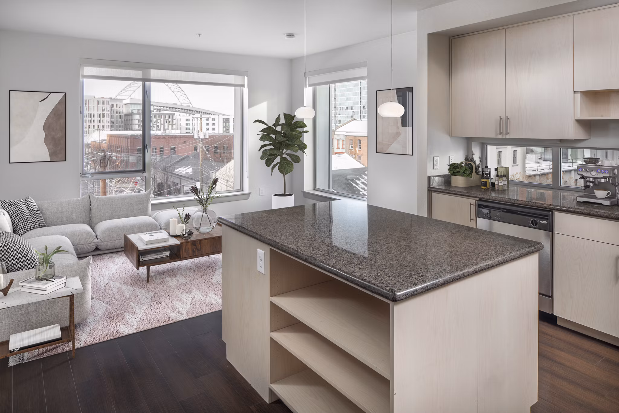 kitchen at Enso Apartments