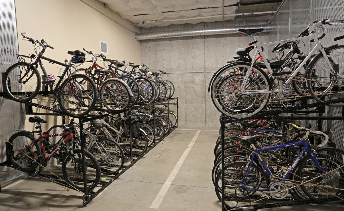 Bike room at Enso Apartments