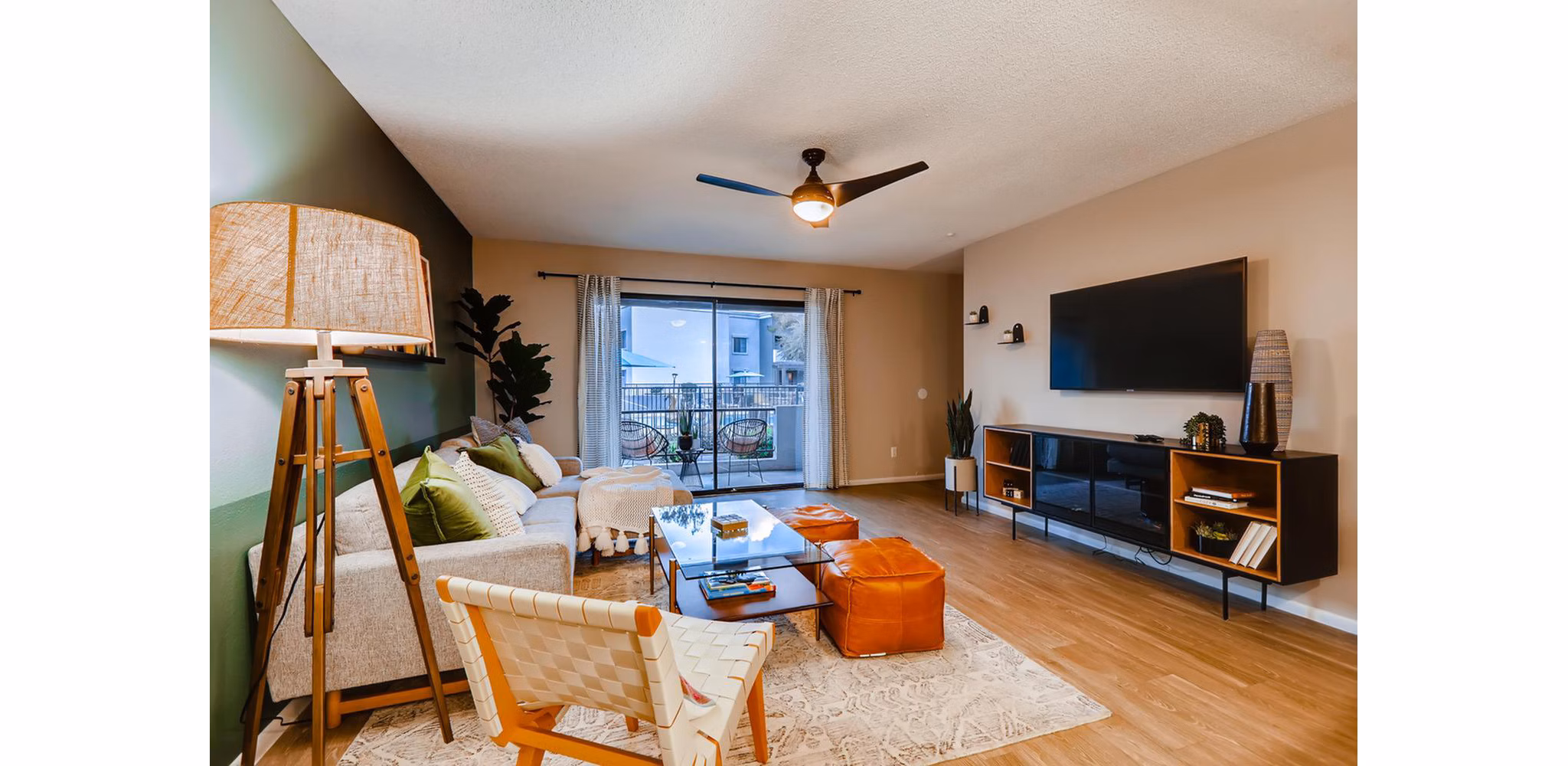 living room at Rockledge Fairways Apartments