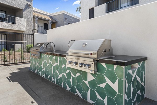 grill area at Rockledge Fairways Apartments