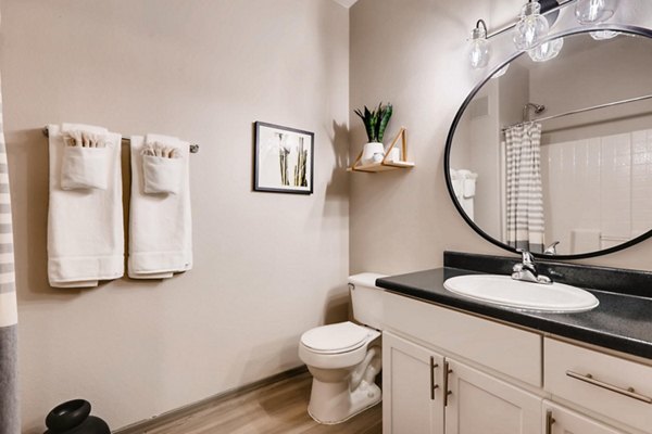 bathroom at Palm Court Apartments