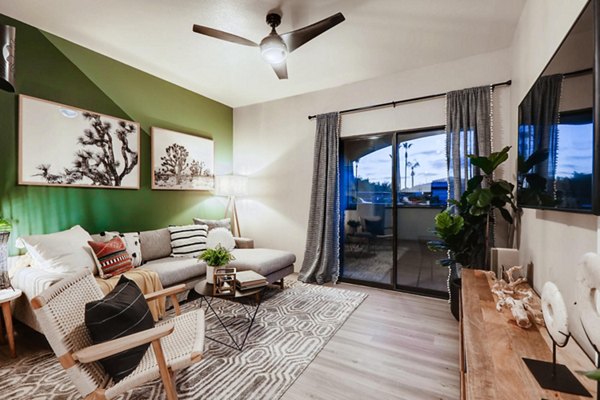 living room at Palm Court Apartments