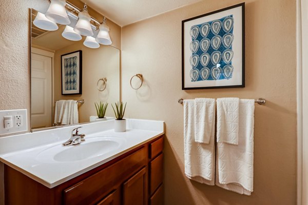 Bathroom featuring modern fixtures at Scottsdale Gateway Apartments