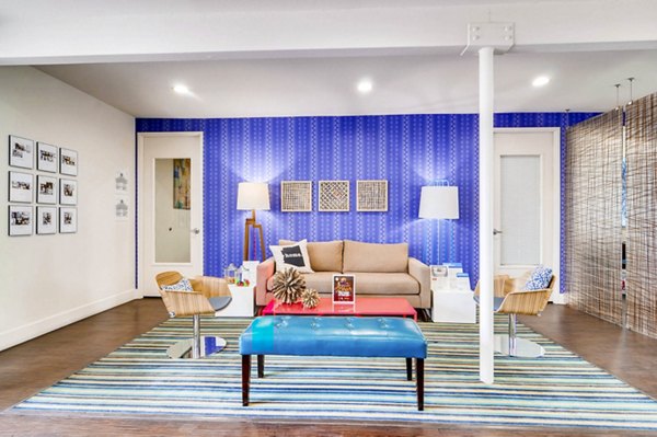 Clubhouse with modern seating and communal spaces at Scottsdale Gateway Apartments