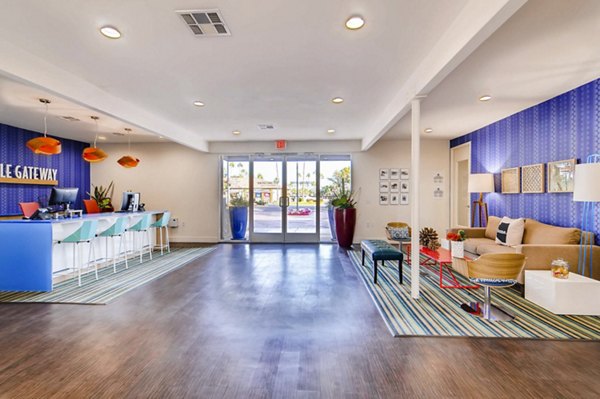 Clubhouse with sleek modern design at Scottsdale Gateway Apartments