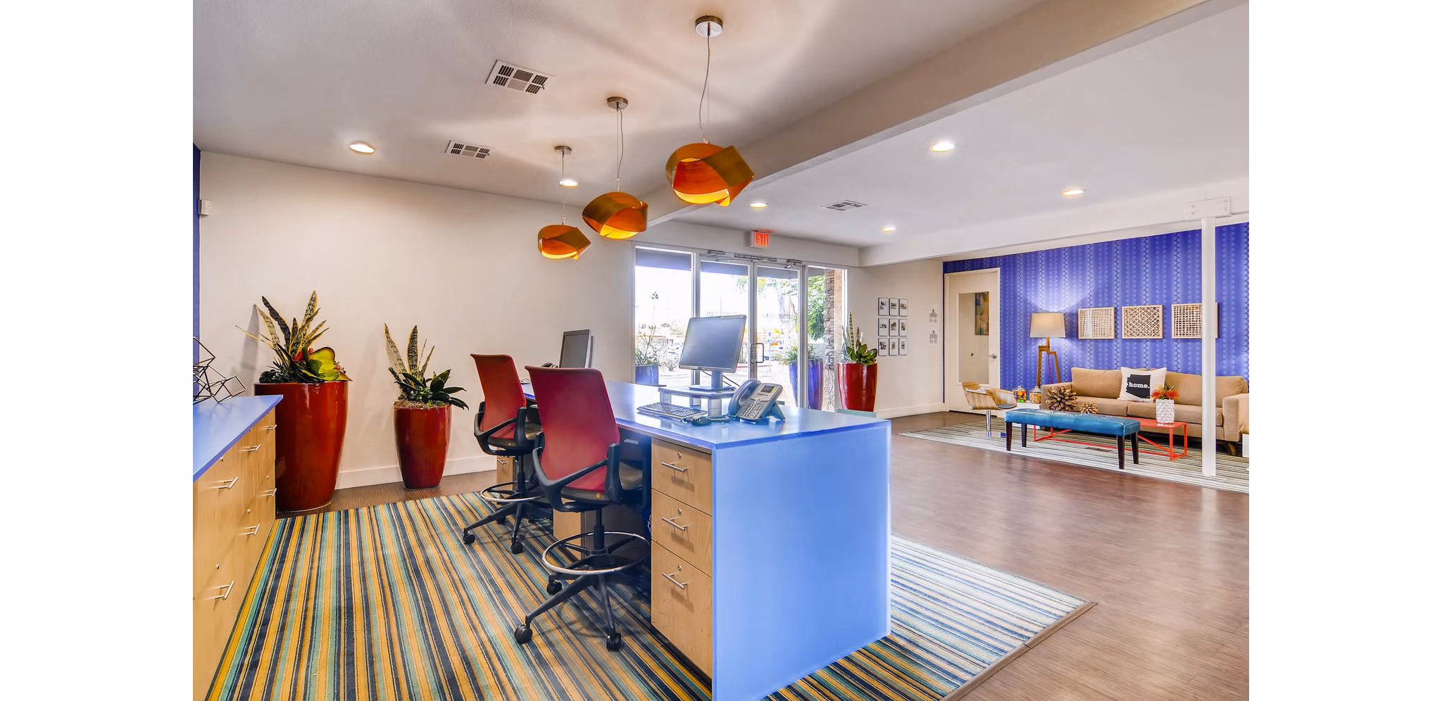 Clubhouse featuring modern lounge and entertainment spaces at Scottsdale Gateway Apartments