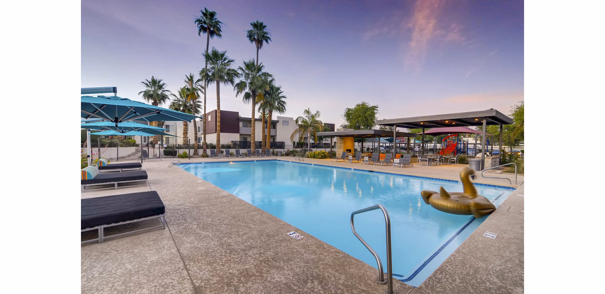 Resort-style swimming pool at Scottsdale Gateway Apartments offering luxurious relaxation