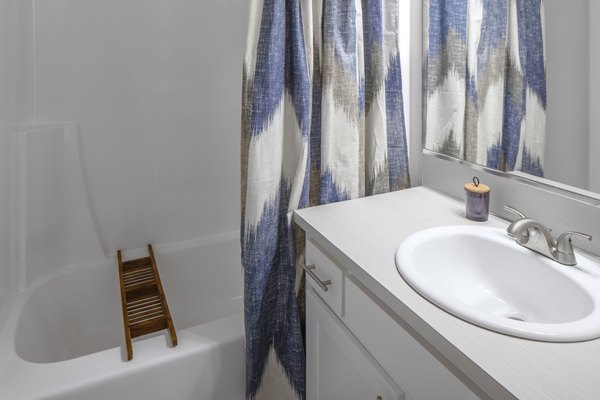 Modern bathroom with sleek fixtures at Canyon Park Apartments