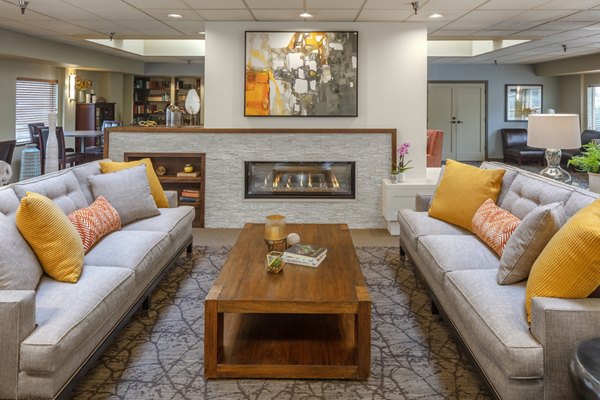 Spacious clubhouse featuring modern design at Canyon Park Apartments