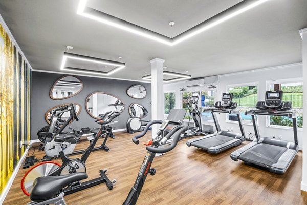fitness center at Garden Park Apartments