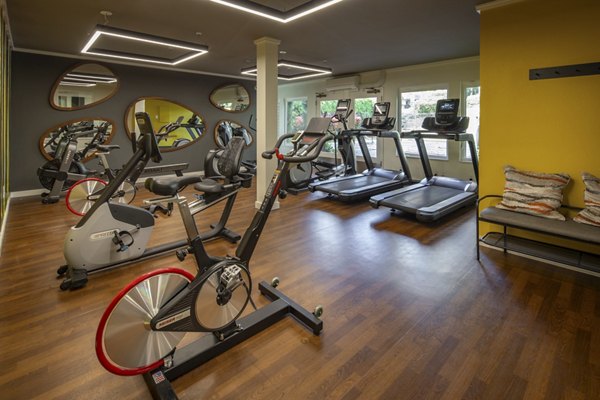 fitness center at Garden Park Apartments