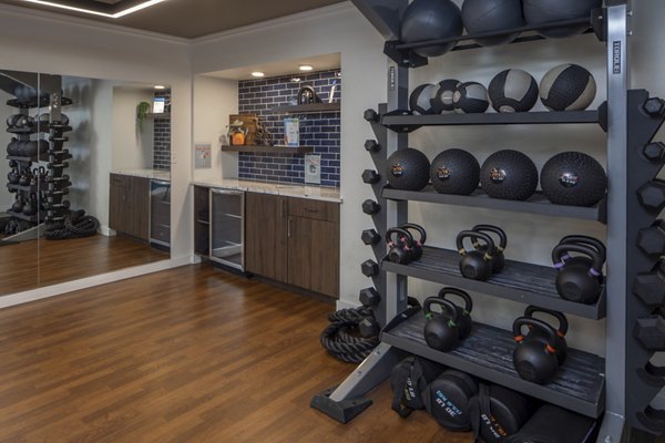 fitness center at Garden Park Apartments