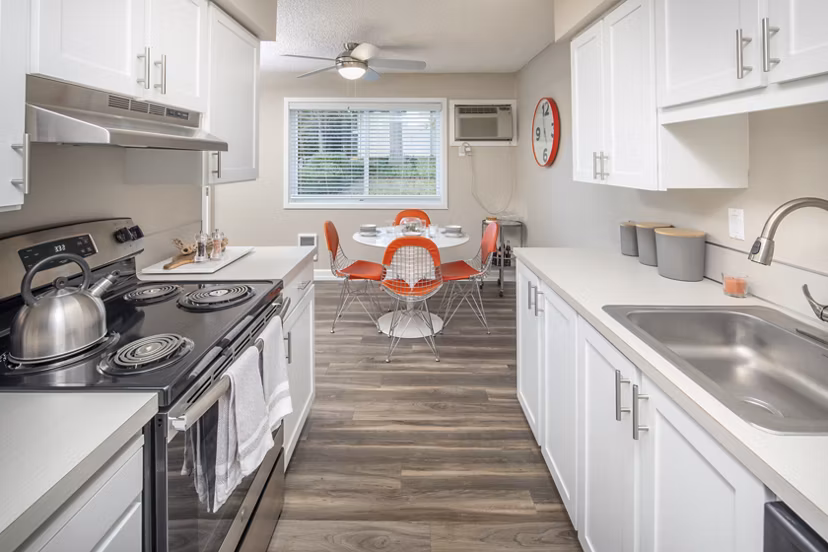 kitchen at Garden Park Apartments