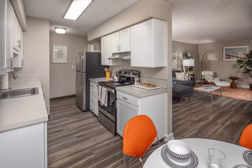 kitchen at Garden Park Apartments