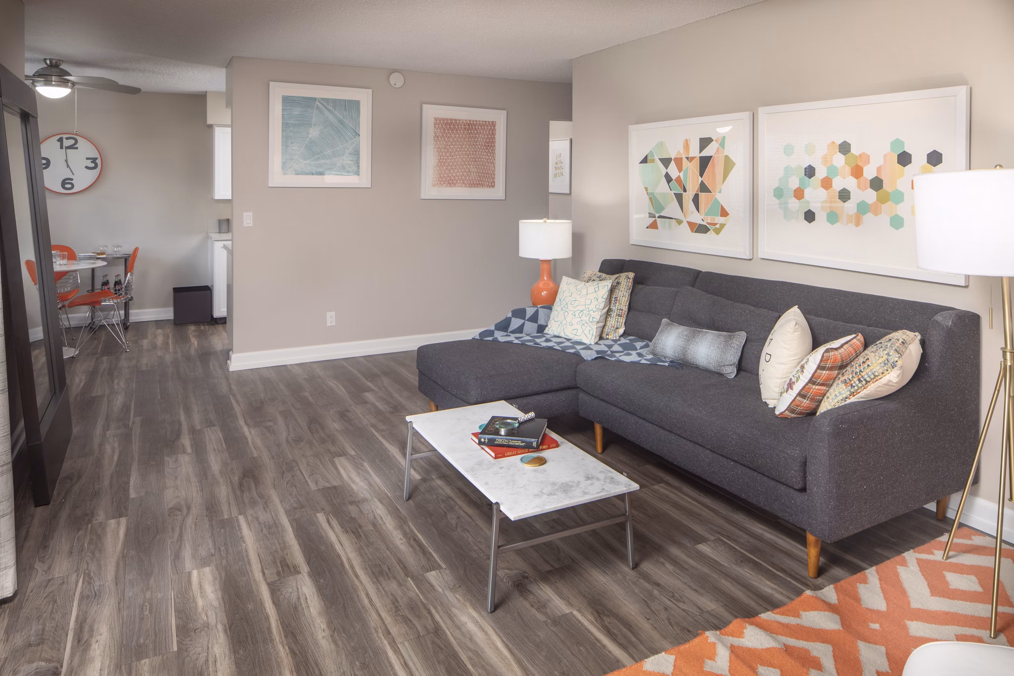living room at Garden Park Apartments