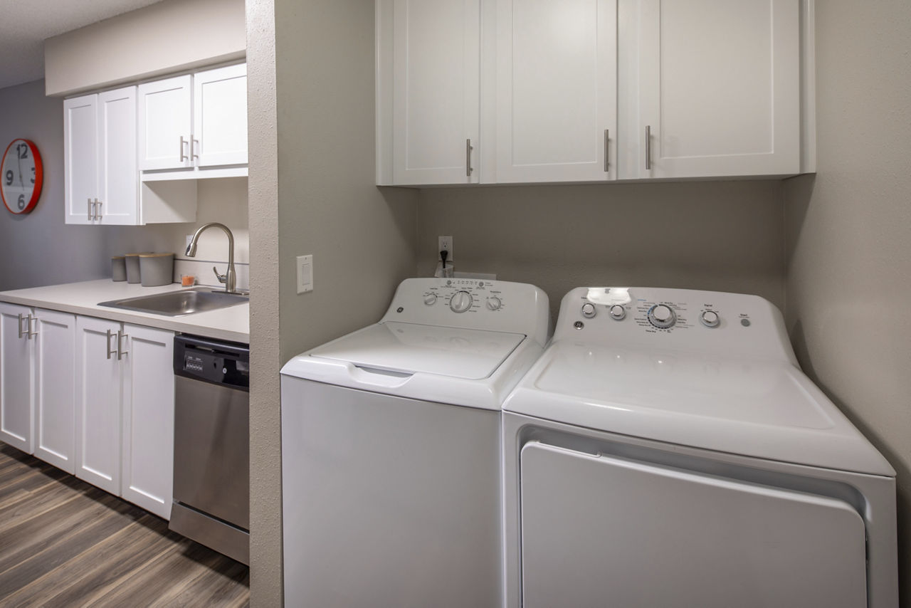 Laundry room at Garden Park Apartments