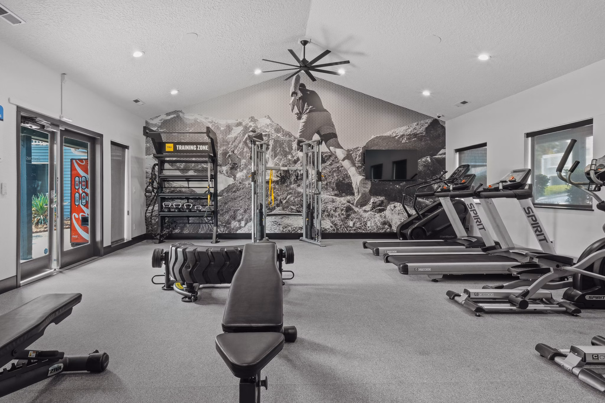 fitness center at Meadows at Cascade Park Apartments 
