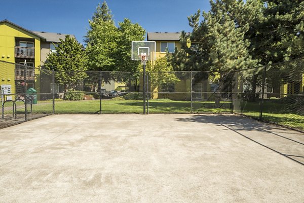 Outdoor sport court at Crescent Park Apartments