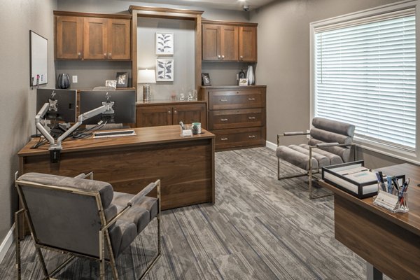 Clubhouse featuring modern lounge and game areas at Parkside Apartments