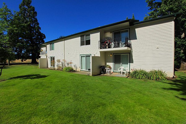 Redwood Park Apartments: Scenic of luxury apartments in a lush, green setting